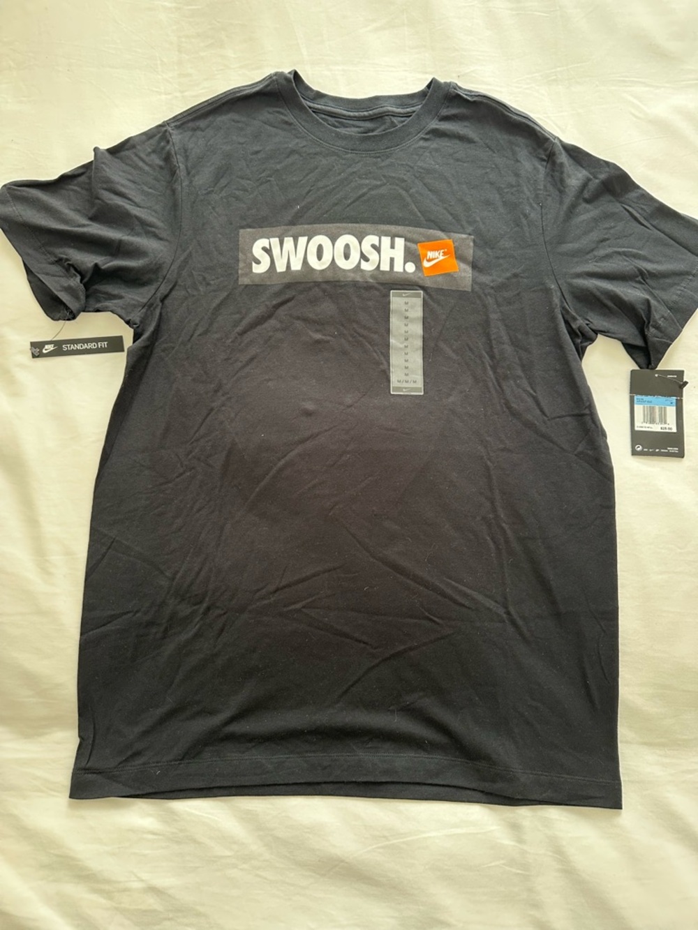 Nike Black 'SWOOSH.' Graphic Short Sleeve Tee